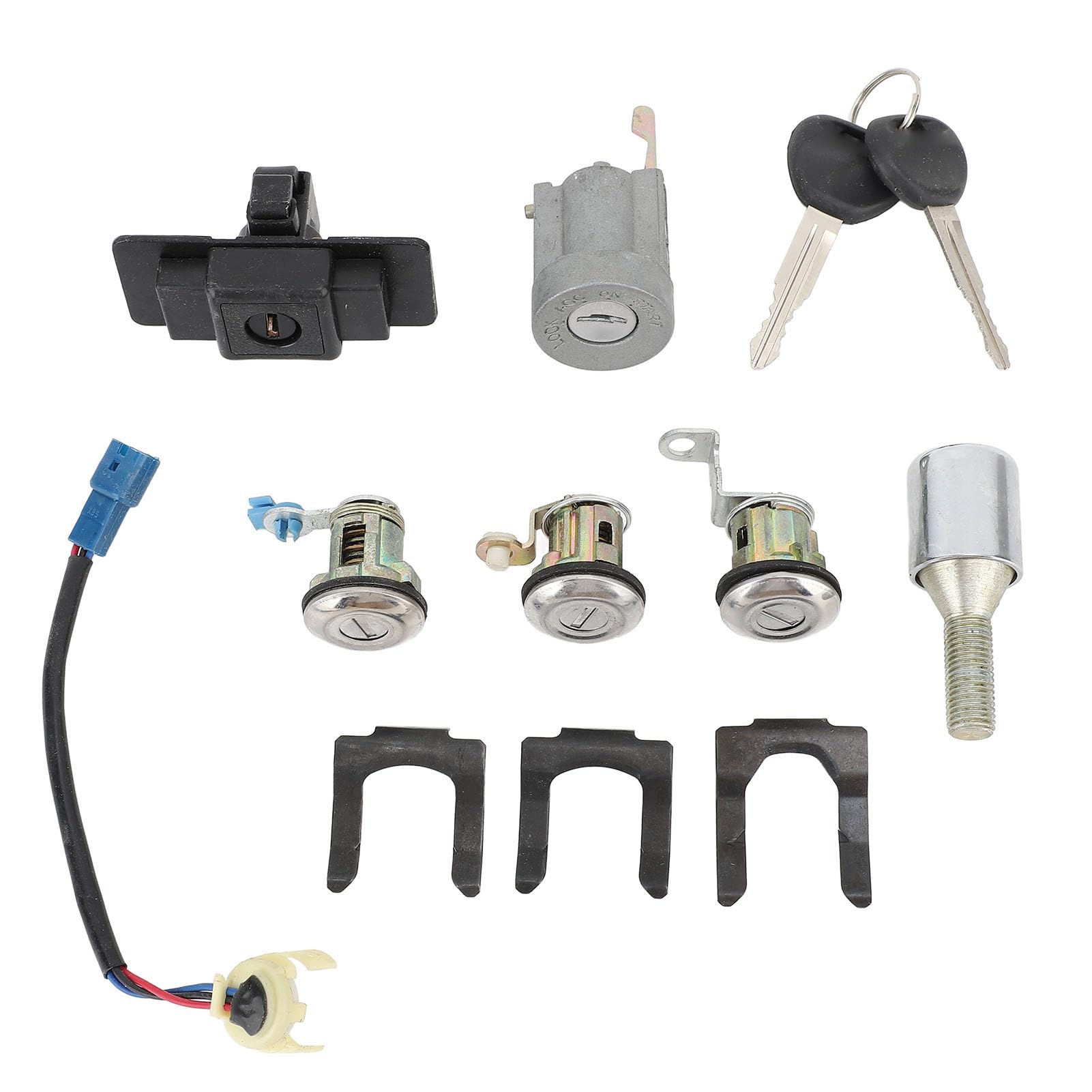 Set di Chiavi per Cilindro Serratura Completa per Auto MR259111 Sostituzione per Pajero Montero 2° Dal 1990 Al 2004, Parte dell'articolo di Controllo Garantisce Che MR259744 Sostituisca il