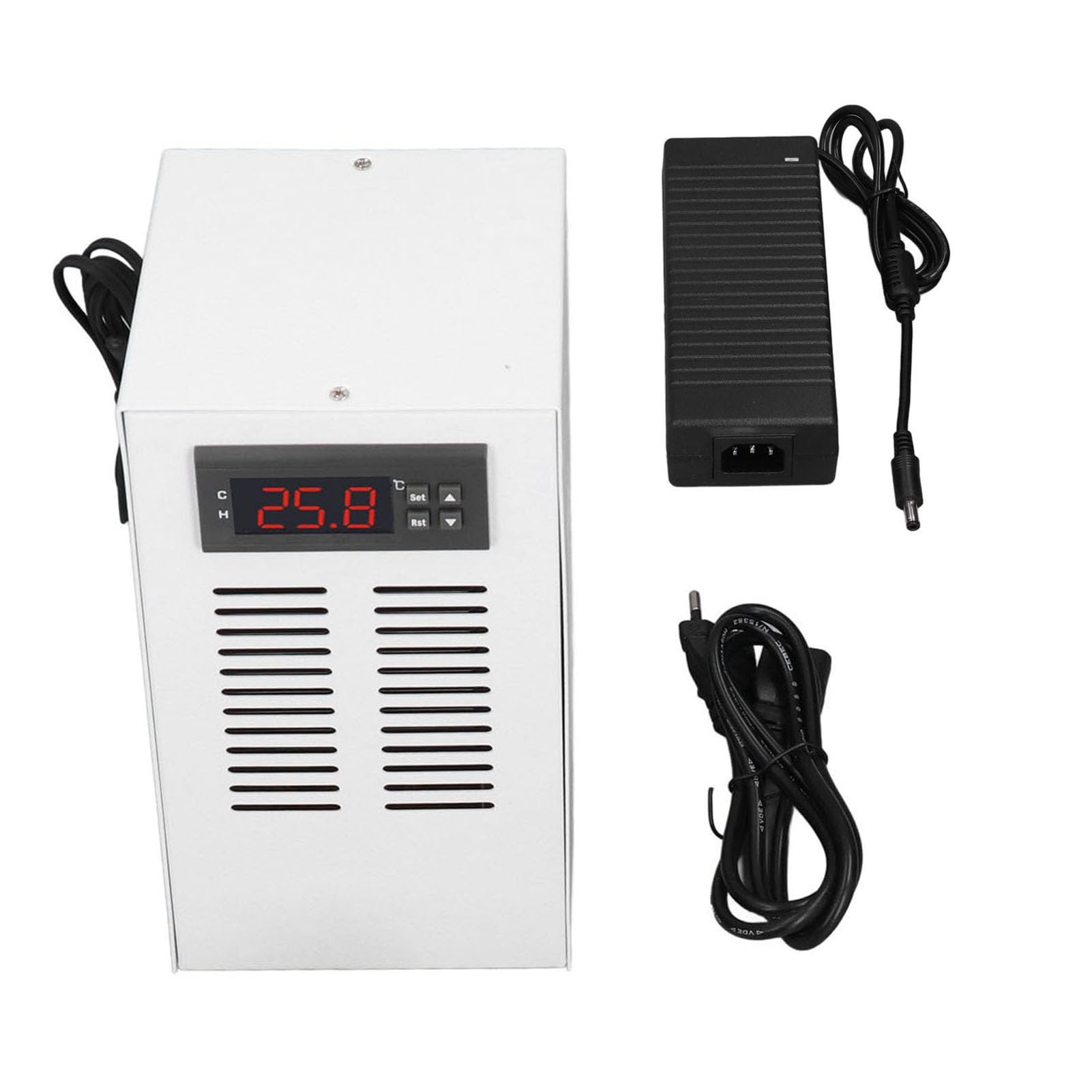 Enfriador de Acuario, Enfriador de Agua Hidropónico Pequeño y Silencioso de 5,28 Gal/20 L, de Refrigeración de Tanque de Peces Doméstico para Agua de Mar y Agua Dulce