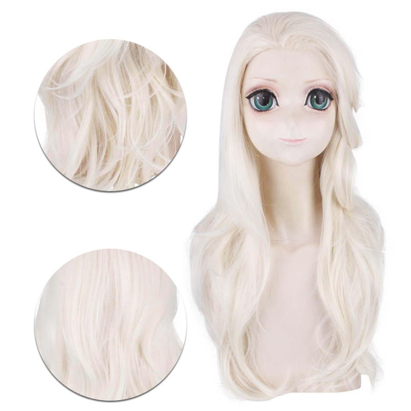 Amazon.co.jp: VOOCYE アナと雪の女王 エルサ 大人 髪を結ぶ ウィッグ