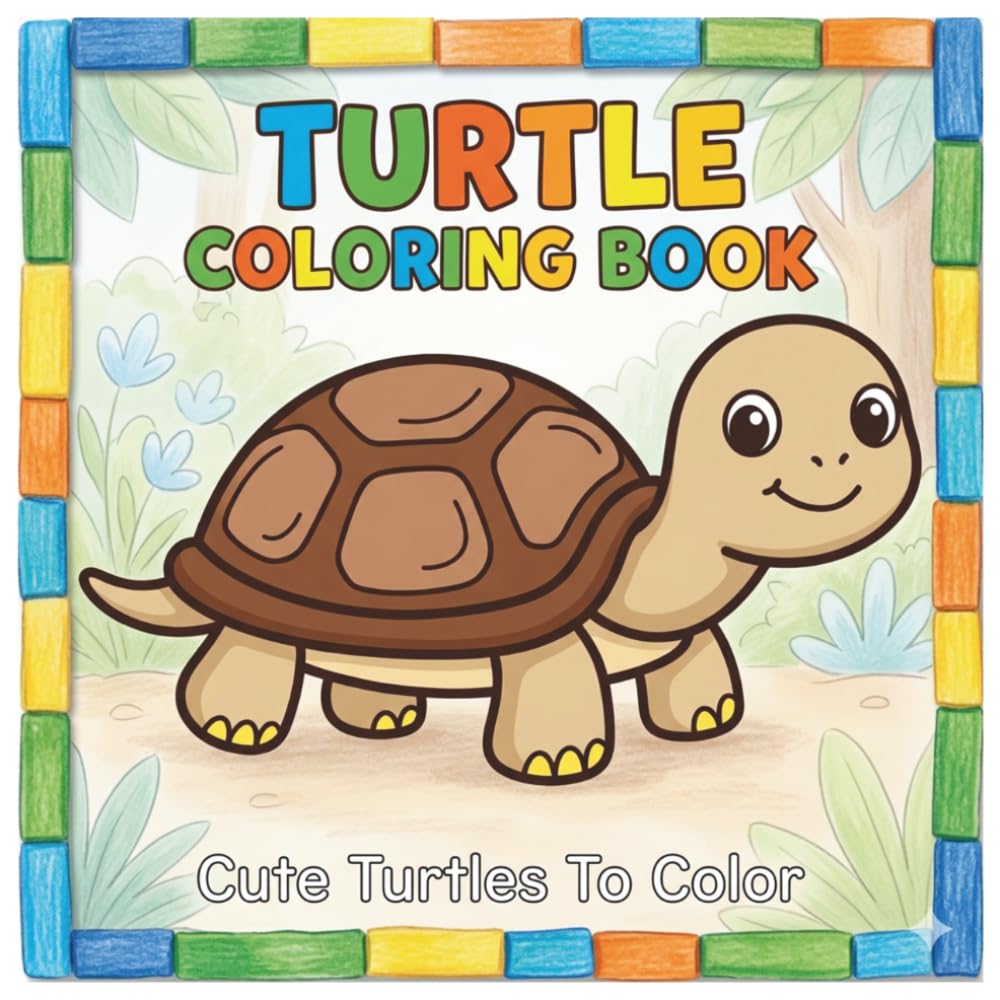 Turtle Coloring Book: Coloring Book For Kids | Cute Animal Coloring Book | Tortoise Coloring Book | Turtles For Kids | Kid Coloring Book | Coloring Pages For Children Ages 3-6