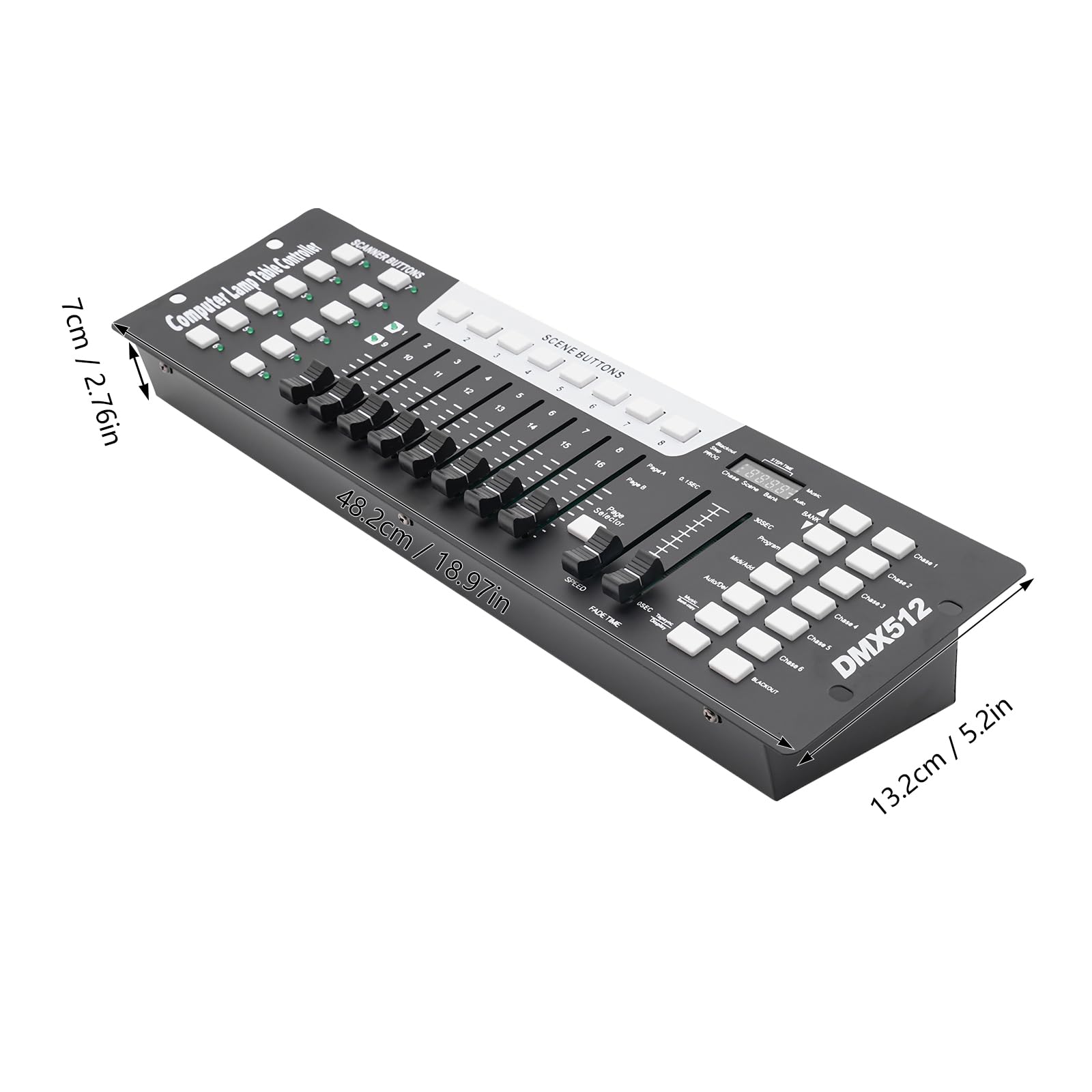 Console di mixaggio luci Dmx Controll, controller Dmx 192 canali Console DJ Dmx, controller mixer luci Dmx 512, controller di illuminazione DMX per luci a testa mobile Par Lights Fog Machine