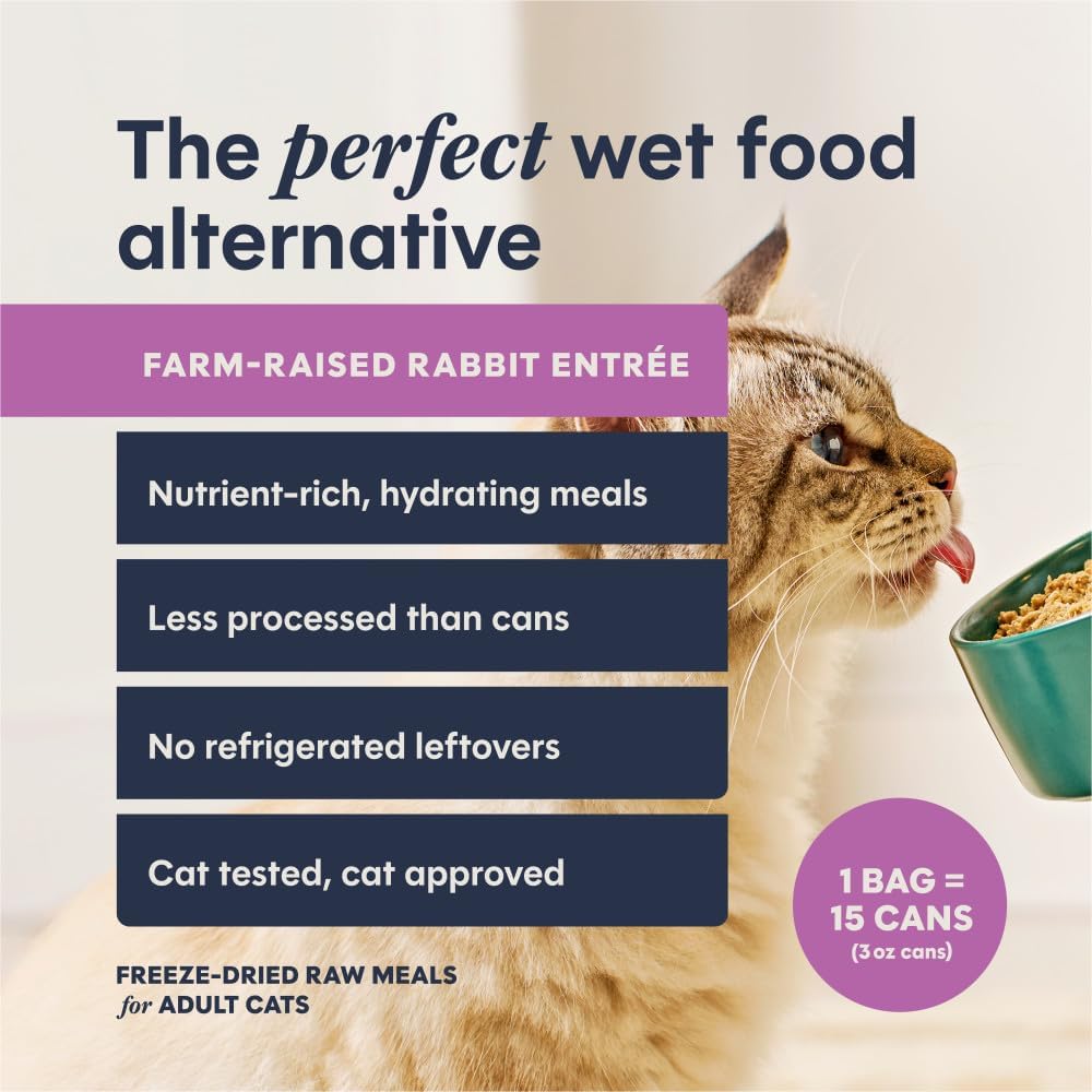 Instinct FreshDried Pates, Freeze Dried Cat Food, Grain Free - Rabbit Entrée, 13 oz. Bag