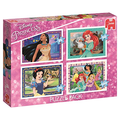 Preisvergleich Produktbild Disney 19460 Princess 4 in 1 Puzzle Pack