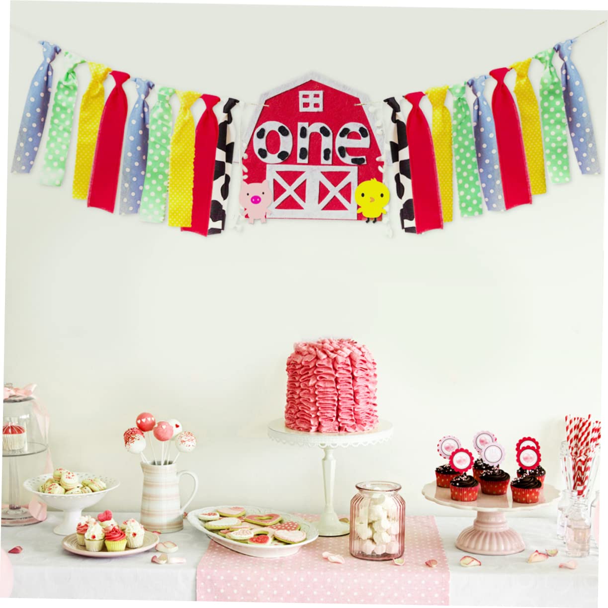 VICASKY 3piezas Banderín De Cumpleaños De Para Primer Cumpleaños De Decoración De Fiesta De Animales Celebraciones