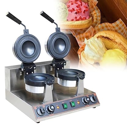 Burger-Maschine mit Antihaftbeschichtung, Sandwich-Presse 1300 W, Waffeleisen-Form, antihaftbeschichtete Burger-Presse für Eiscreme zu Hause, einstellbare Temperatur von 50–300 °C für den privaten(Dou