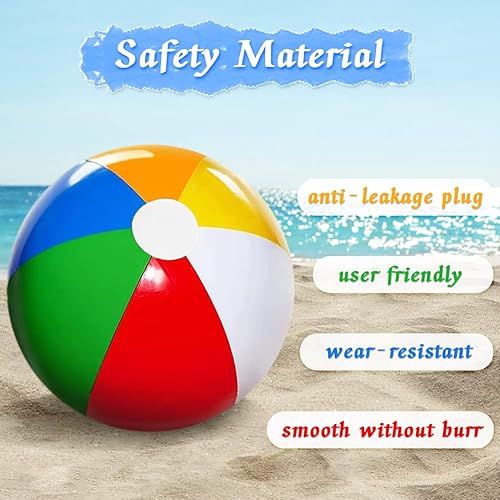 Miniatura 4 de UMUACCAN Pelotas de playa inflables de 12 pulgadas para niños, juguetes de playa para niños, juegos de piscina, juguete de piscina, decoraciones de
