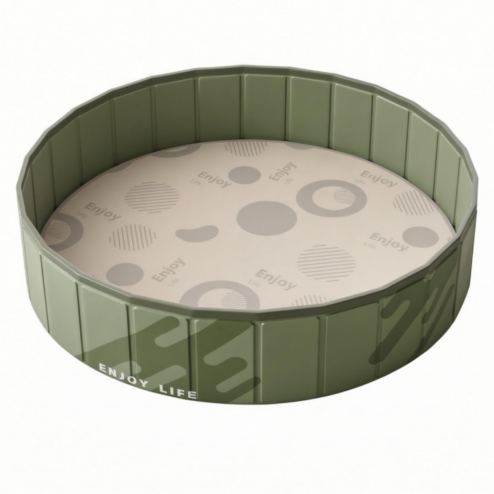 Piscine à Balles Gonflable Portable Piscine à Balles Pliable Léger Aire Jeu pour Chambre d'enfant, Vert Forêt, 100 Cm