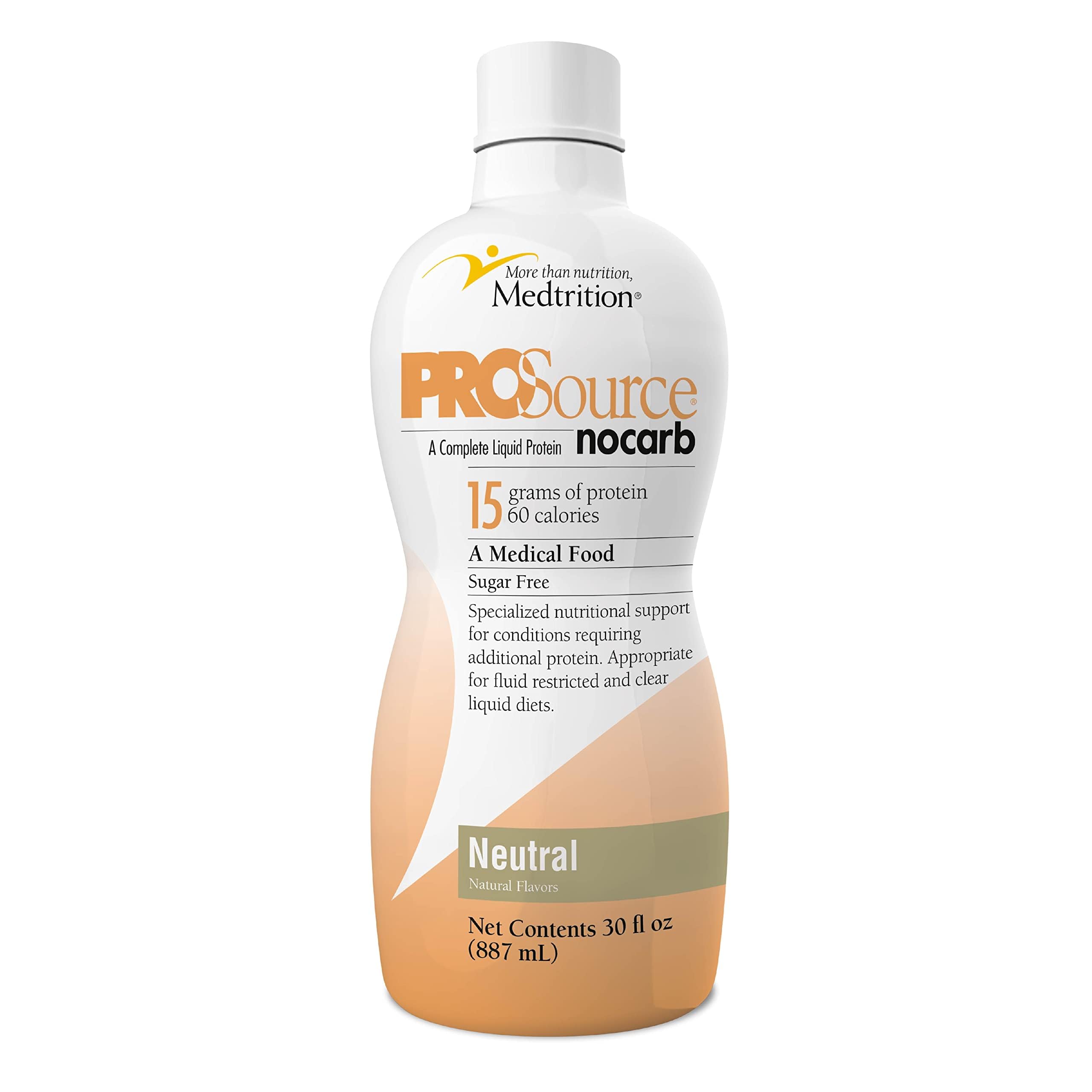 Liquid Collagen Peptides Type I, III 15 Grams Protein per Oz. |Prosource NoCarb Neutral Bottle Medtrition