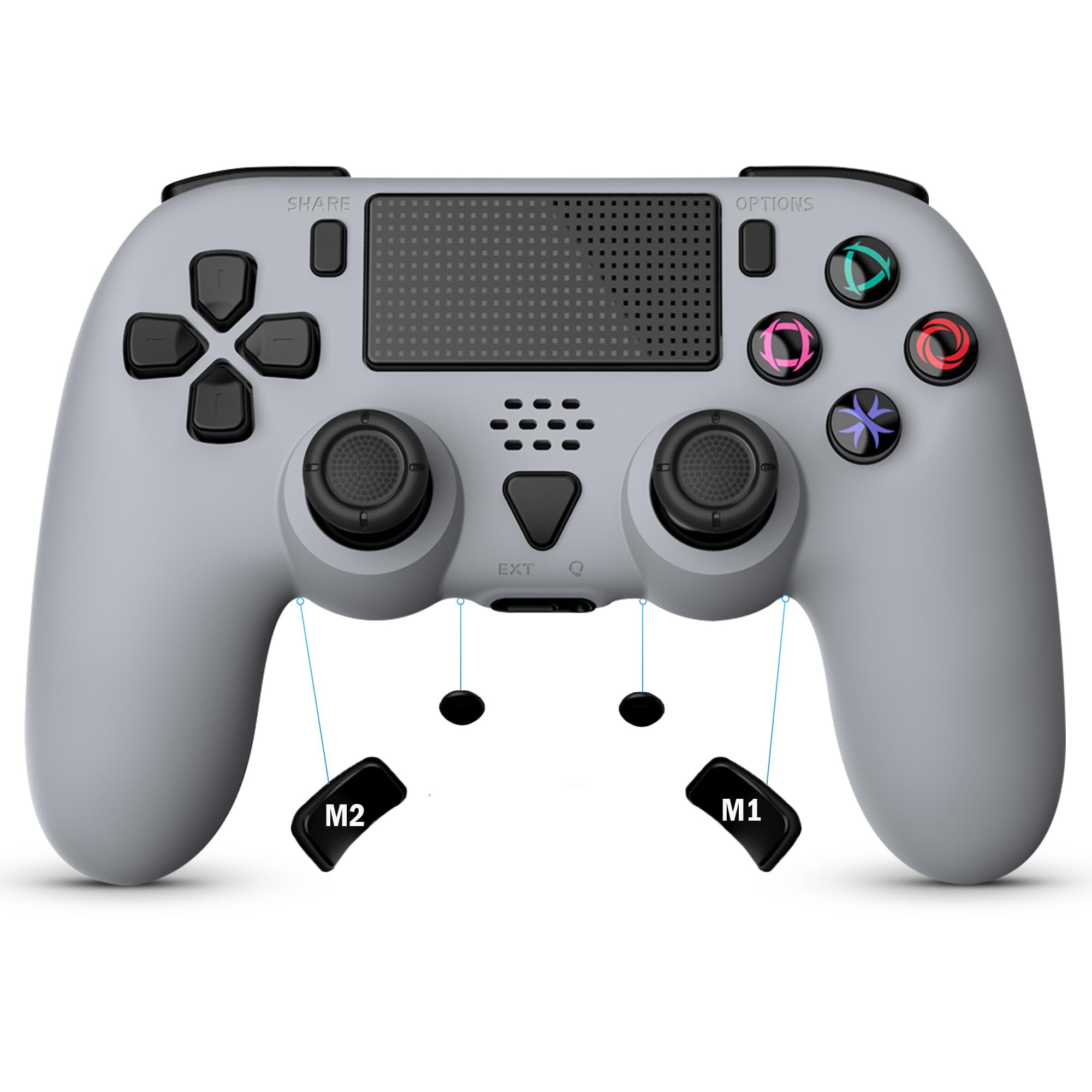 GioMay Pro Wireless Controller Compatible with PS5 Slim Pro Bluetooth Gamepad for PS5 PC Steam with Dual Vibration