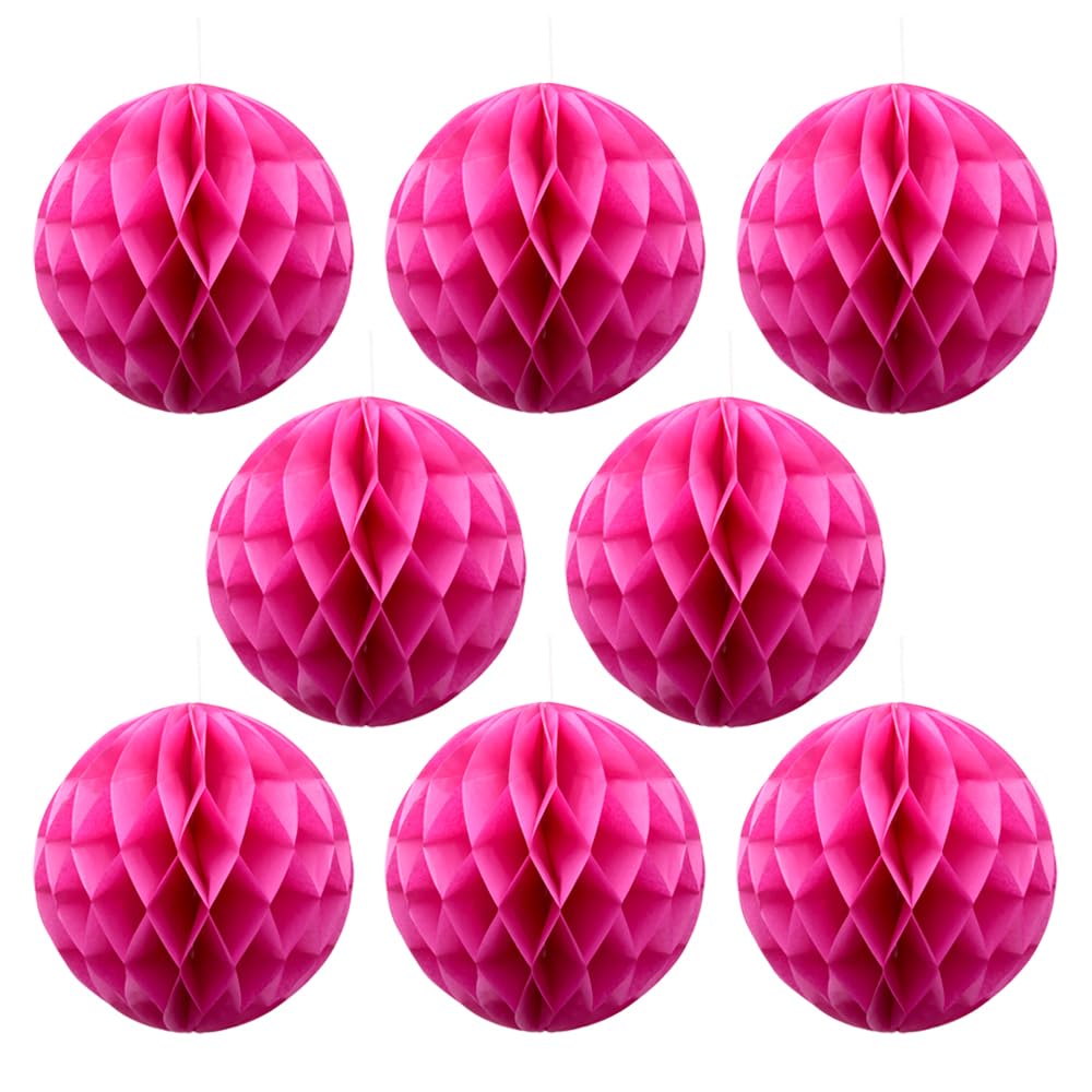 Flores De Papel De Tulipán - Decoración Para Fiestas, Pack De 8 Pompones En 6 Colores | Ideales Para Cumpleaños Y Bodas