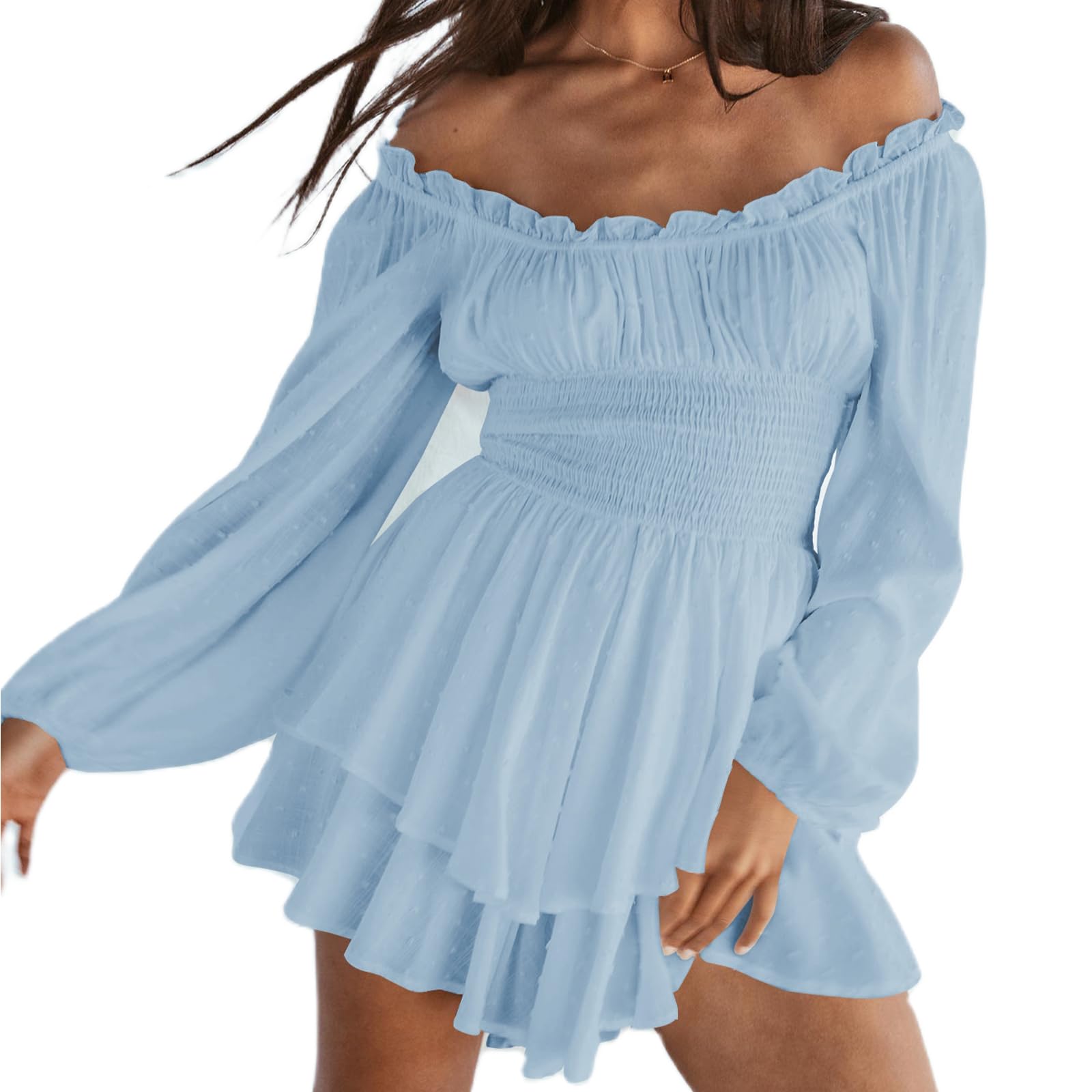 MoKid Ssdwer Off Shoulder Pirate Corset Dress Renaissance Halloween Cosplay Costume (E Blue, XL)
