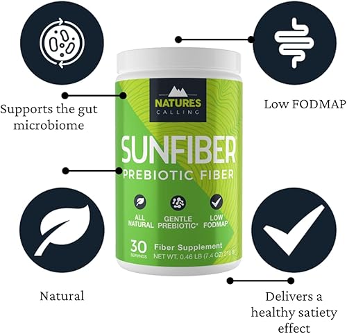 Miniatura 3 de NATURE'S CALLING Suplemento de fibra totalmente natural | Suave | Sin OMG | Bajo contenido de FODMAP | Fibra solar | Prebiótico, 30 porciones (7.4