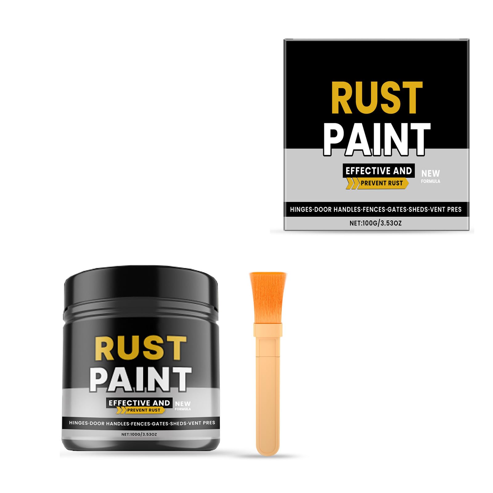 Oxxggkao Multicolor 100G Eroison Converter Paint Includes Brush For Metal Protect & Quick Drying Formulas For Automotive & Household Use Home Metal Repair Paint