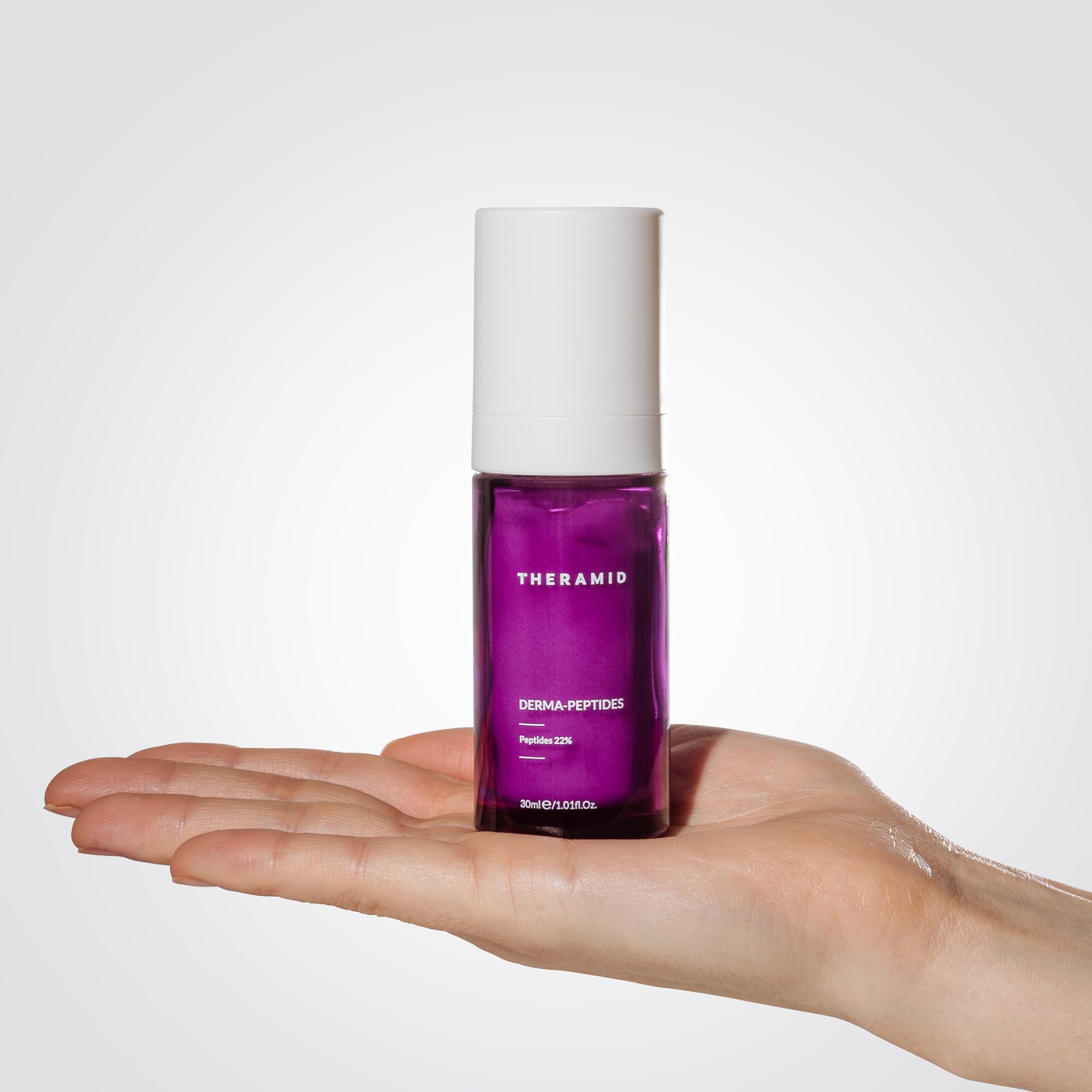 Theramid Derma-Peptides Siero Multi-Peptidico 35% 30 ml – 9 peptidi biomimetici, antietà, rassodante, riduce le rughe e stimola la produzione di collagene ed elastina per una pelle giovane
