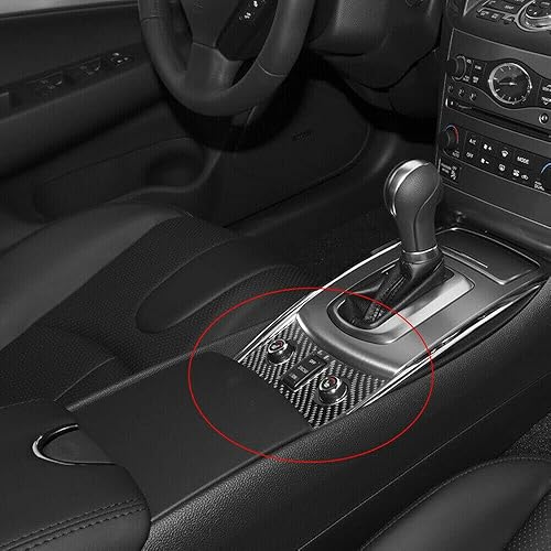 Miniatura 6 de TEAMWILL Cubierta de botón calentada del asiento interior de la fibra de carbono para Infiniti G37 Sedan 2010-2013