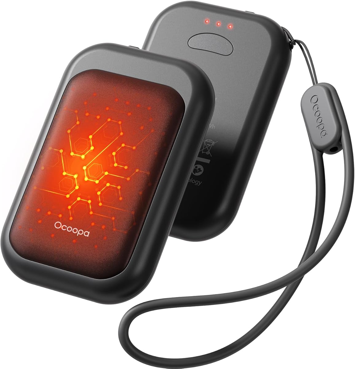 OCOOPA Magnetic Rechargeable Hand Warmers 2 Pack, Card-Style Electric AI Hand Warmers 5000mAh, Pocket Portable Hands Heater, UL Certified, for Men Women, Hunting Essentials, UT4 Young