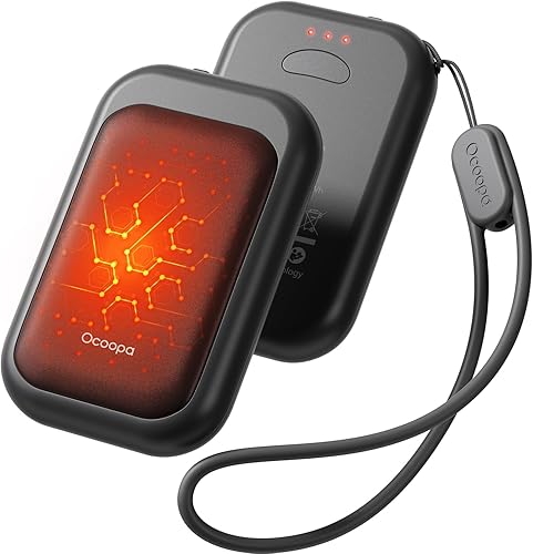 OCOOPA Calentadores de manos magnéticos recargables, paquete de 2, calentador de manos eléctrico estilo tarjeta, 5000 mAh, calentador de manos