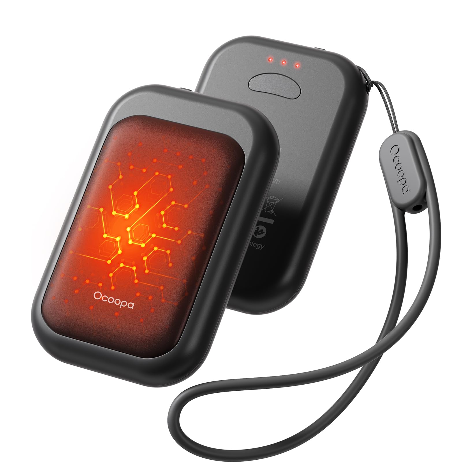 OCOOPA Magnetic Rechargeable Hand Warmers 2 Pack, Card-Style Electric AI Hand Warmers 5000mAh, Pocket Portable Hands Heater, UL Certified, for Men Women, Hunting Essentials, UT4 Young