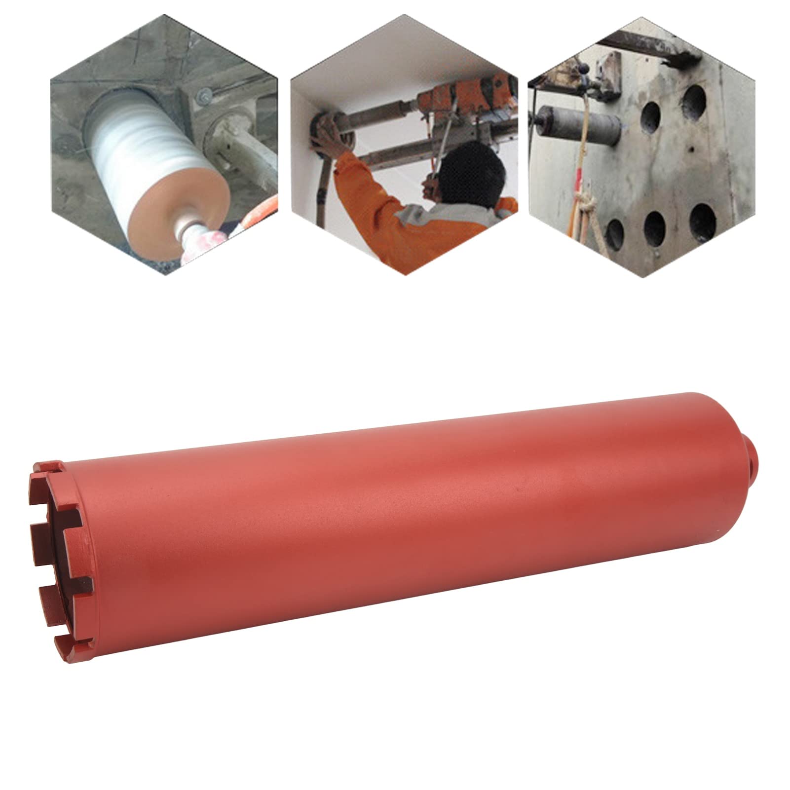 Wiertło rdzeniowe HaloVerde do pracy na mokro/na sucho, średnica 4 cale, długość 450 mm z gwintem 5/8-11 cali, diamentowe wiertło rdzeniowe do prac hydraulicznych i murarskich