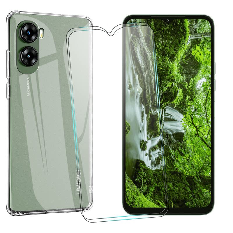 MAOUICI Case for UMIDIGI G3/G3 Max Plus (6.52 inches), Transparent Phone Case with 2 Tempered Glass Screen Protectors