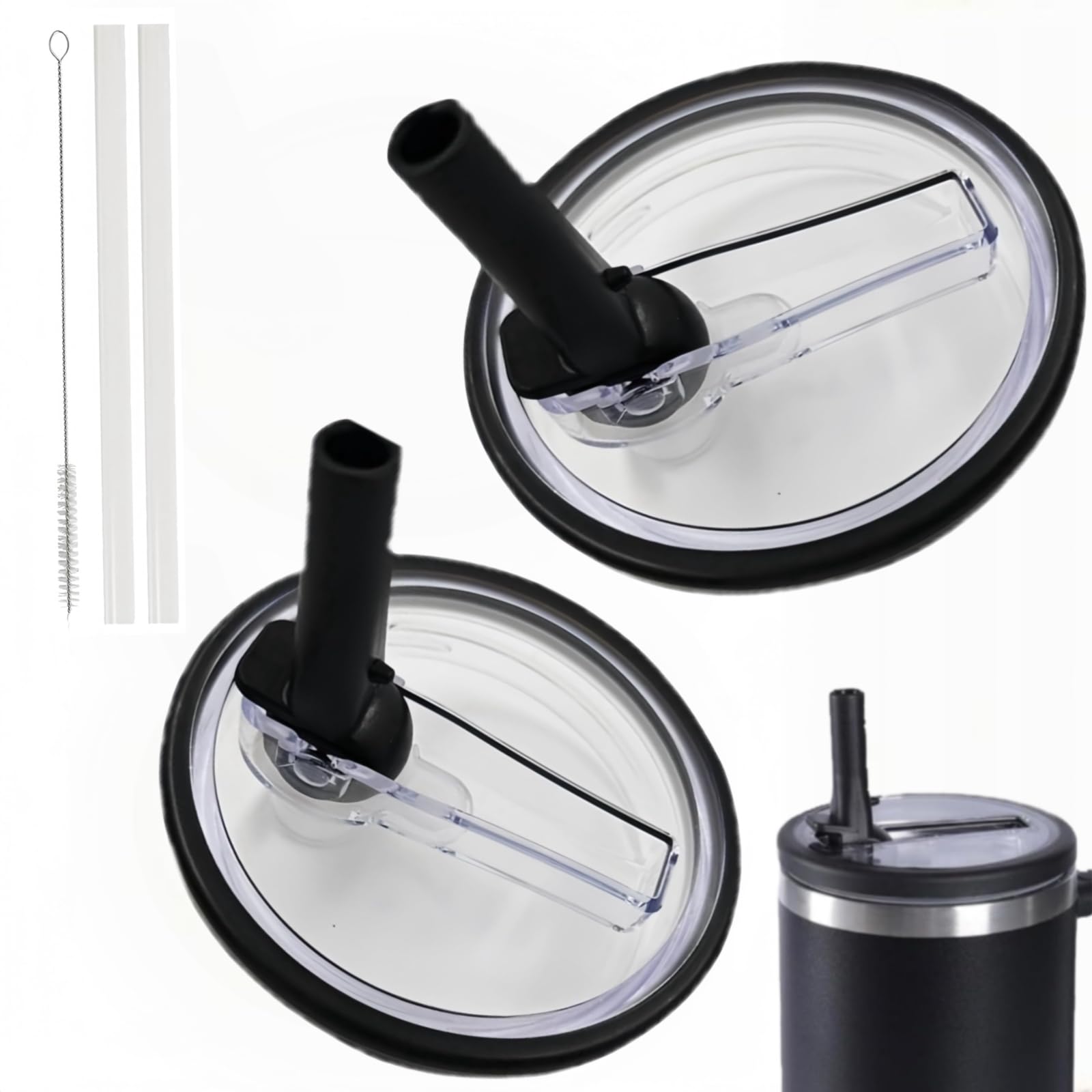 Flip Straw Iid for Stanley 40 oz Tumbler 2 Pack 40 oz Tumbler Flip Straw lid Replacement Fit