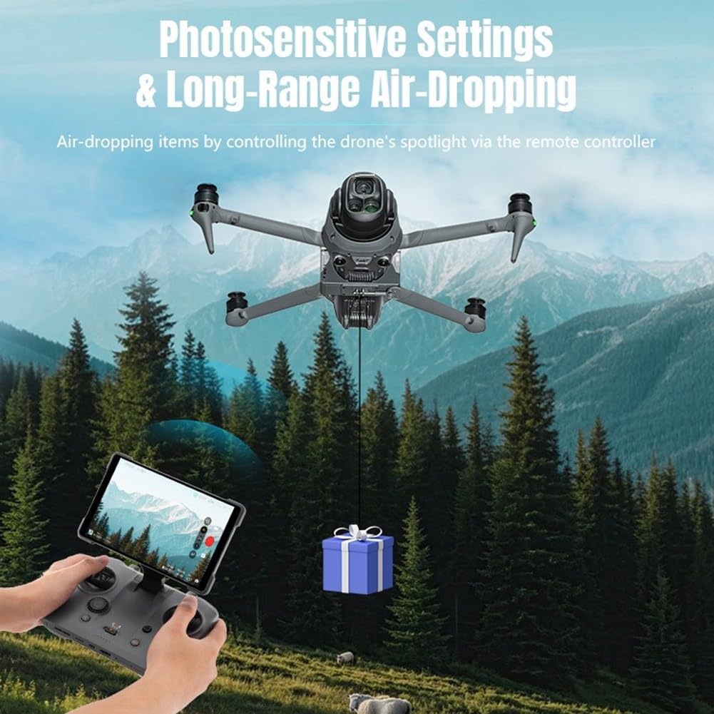 Rilascio del carico utile telecomandato per Mavic 4 Pro per telecomando dji | Meccanismo di rilascio attivato dalla luce, senza cuciture per il funzionamento aereo, nessun ricevitore aggiuntivo