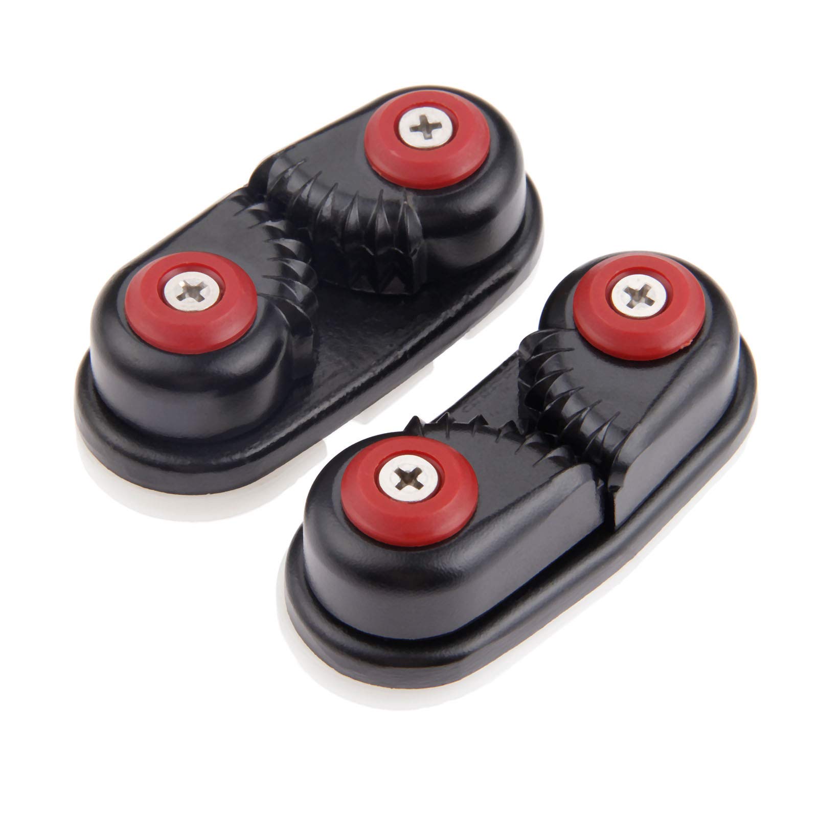 MUXSAM Strozzascotte con cuscinetto a sfera, per barca a vela, colore nero, in plastica ABS e alluminio anodizzato