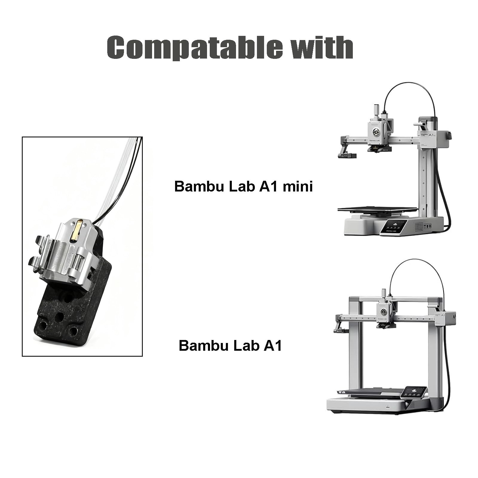 Zamiennik do Bambu Lab A1/A1 Mini Hotend zestaw grzewczy z grzejnikiem i termistorem, szybka głowica drukująca, szybka wymiana (Bambu Lab A1/A1 mini hotend)