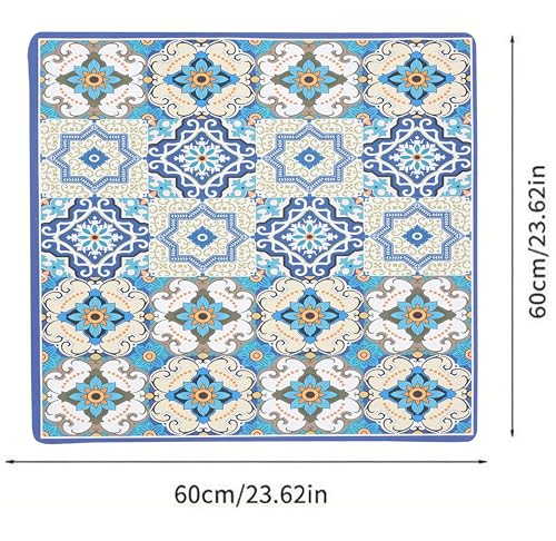 Image of Homecloud Washing Machine Mats for Top of Washer, Washing Machine Protective Mats, Dish Drying Mat, Non-slip Waterproof Washer Dryer Dust Cover Mat for Laundry & Kitchen (60cm x 60cm) (Royal Blue)