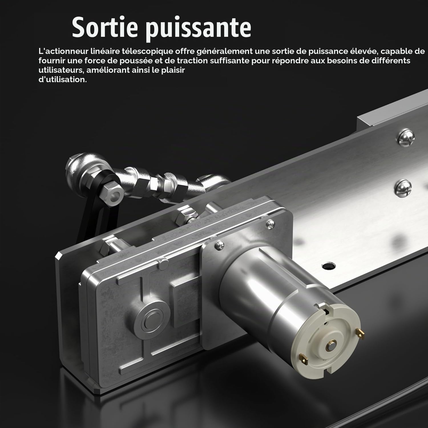 Actionneur Linéaire à Cycle Alternatif DC 12V, Moteur à Piston Alternatif Course 2-8cm, Entraînement Linéaire Linear Actuator 95RPM, Moteur Télescopique Réglable avec Régulateur de Vitesse