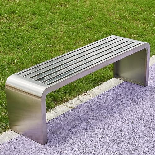Banc d'extérieur en métal pour jardin et terrasse moderne multicolore