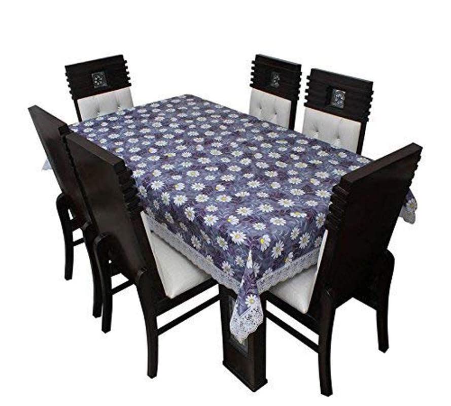 3D Medium Size 2 to 4 Seater Table Cover Flower, Blue Color-image-19