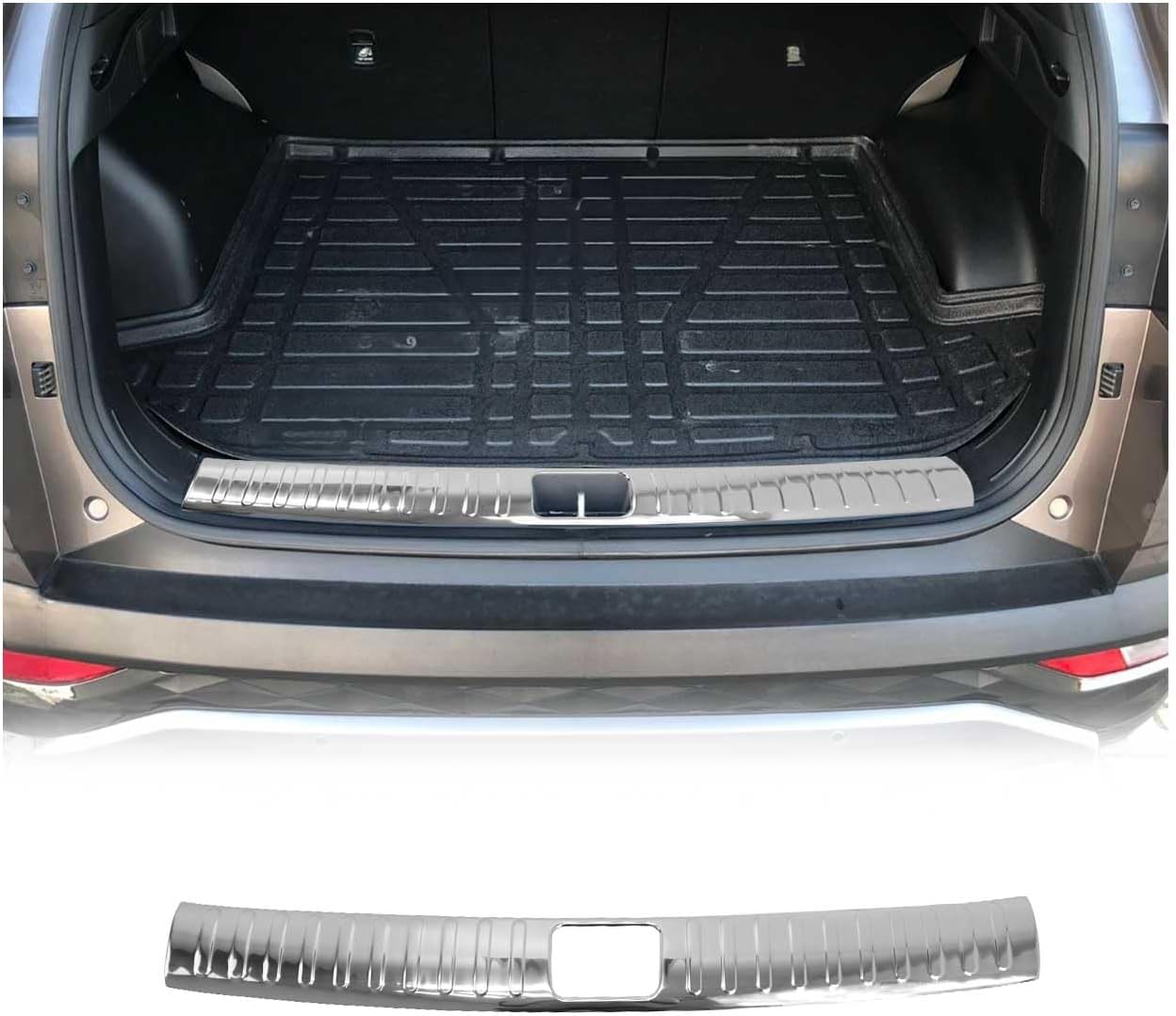 OMAC Trunk Sill Cover Bumper Protector for Hyundai Tucson 2016-21 Stainless Steel