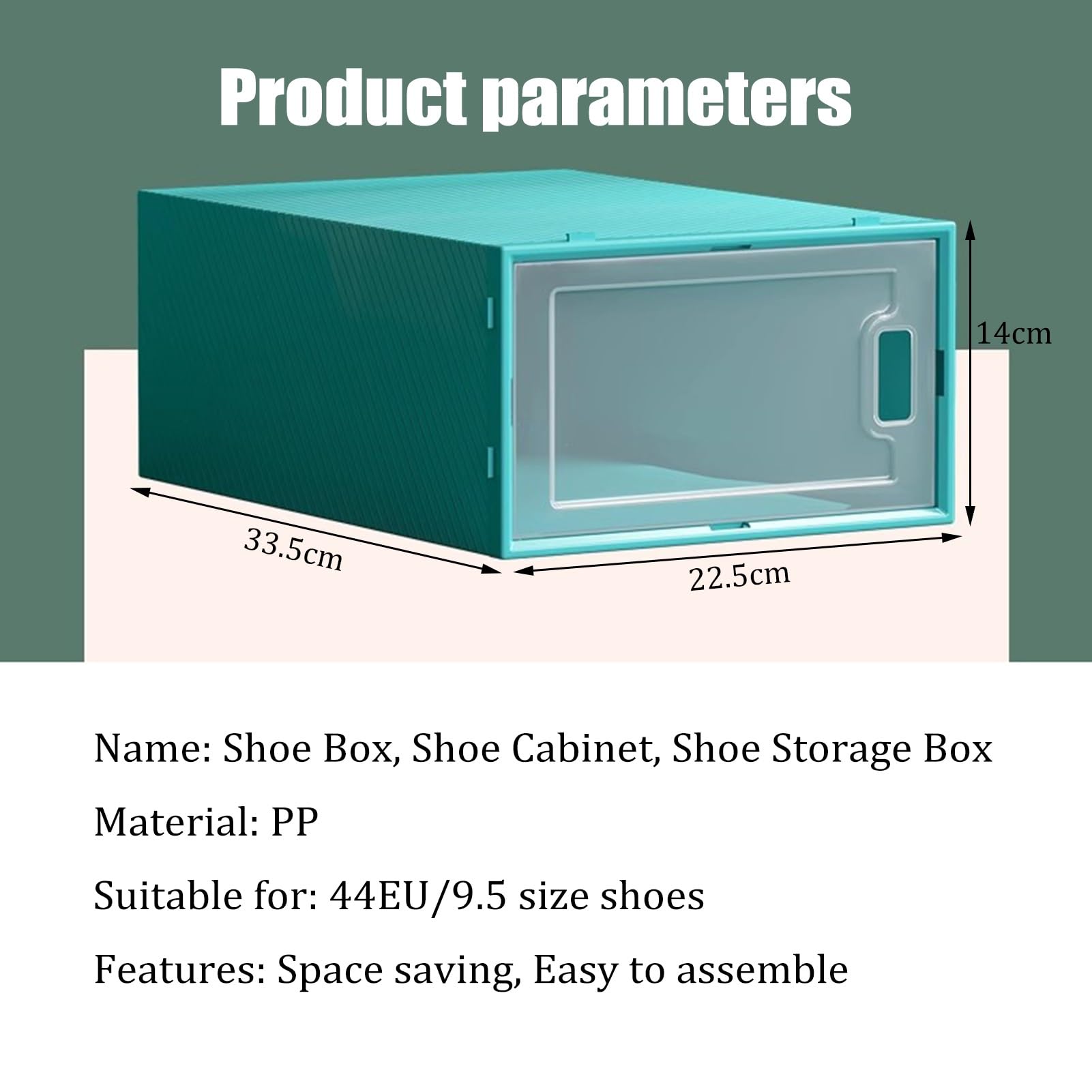 Paquete de 6 cajas de almacenamiento de zapatos de plástico transparente apilables y ahorran espacio, fáciles de montar (naranja)