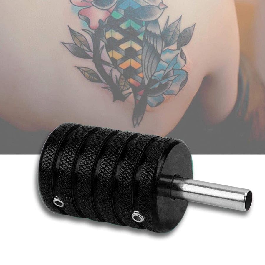 Professional Tattoo Tube Grip 25mm | Stainless Steel Anti-Slip Tattoo Machine Handle | Precision Knurled Grip for Cartridge Tattoo Needles-image-4