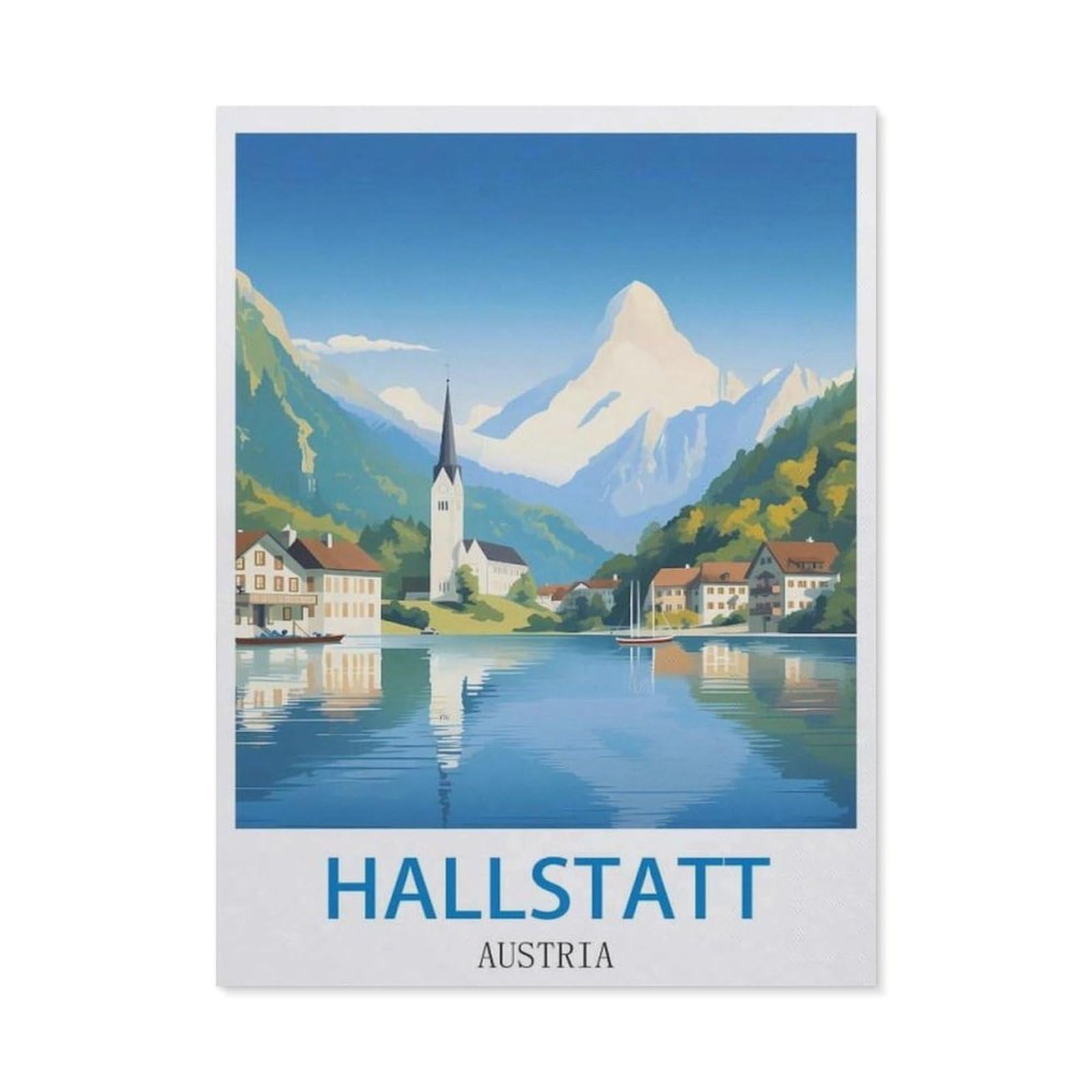 BEAYODKP 5D DIY Diamond Painting，Hallstatt Austria（50x60cm）