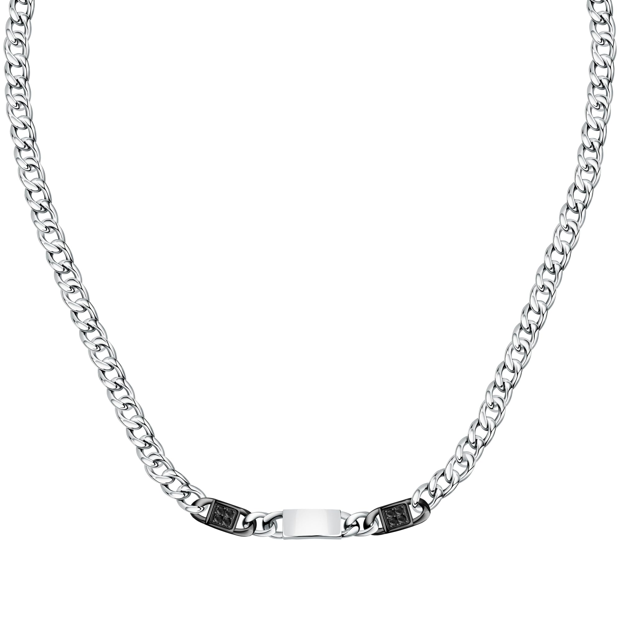 Collana Uomo Morellato Cross - Acciaio IP Nero, Lunghezza 50+5 Cm, Chiusura A Moschettone - Foto 2