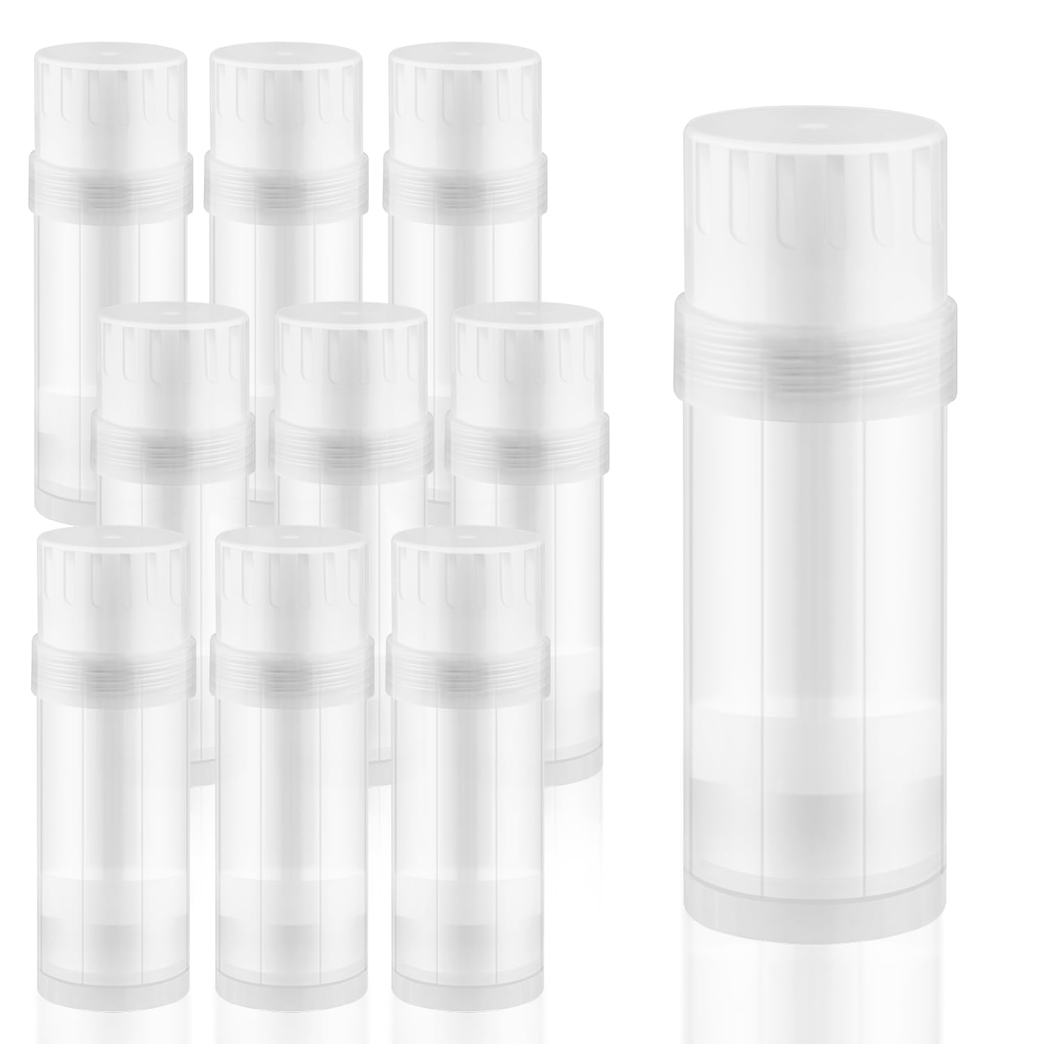 Wresty 10 Pcs 60ml/2oz Deodorant Containers Twist Up Empty Tubes Plastic Refillable Bottles DIY Homemade Container Stick (clear)