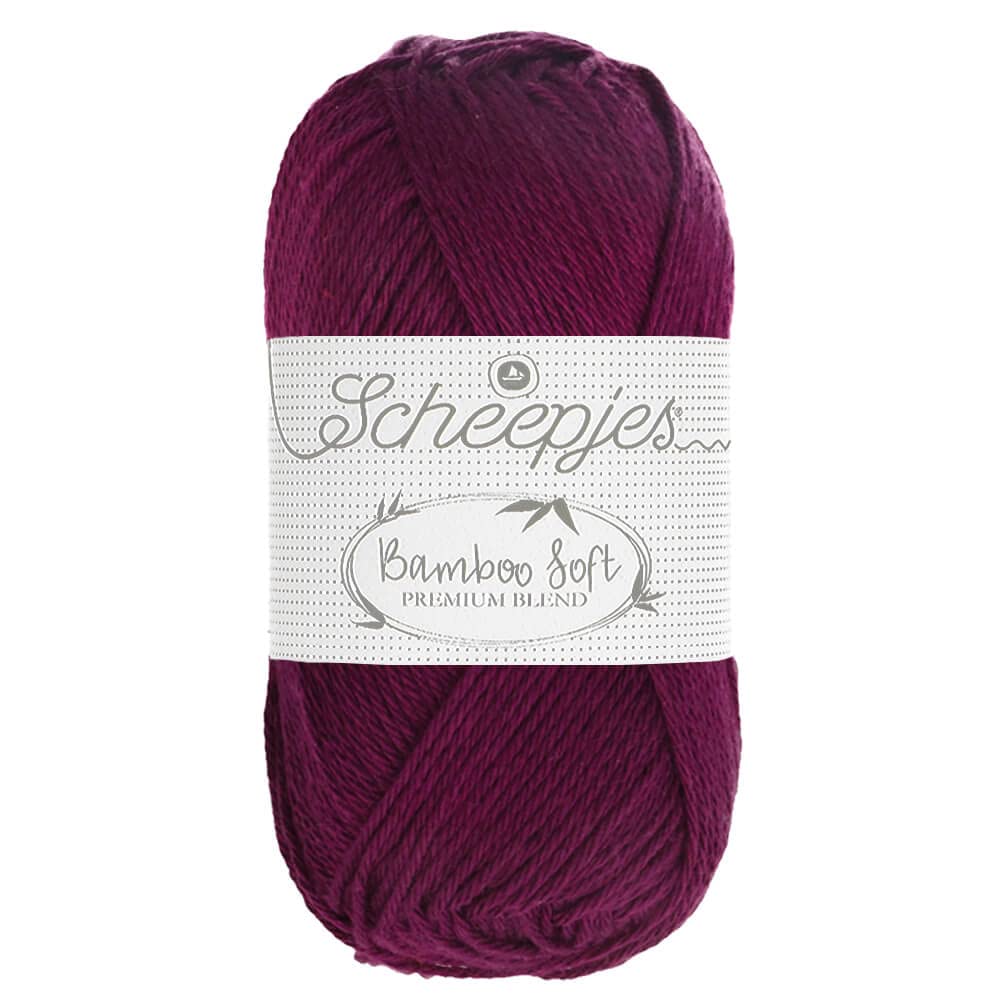 Scheepjes - Scheepjes Bamboo Soft 251 Deep Cherry Cotton Yarn - 1x50g