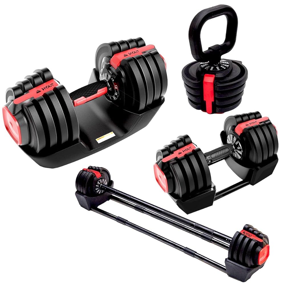 クイック可変ダンベル 18kg 2個セット Amazon | Wout ダンベル 可変式 18kg コンパクト 片手だけで簡単