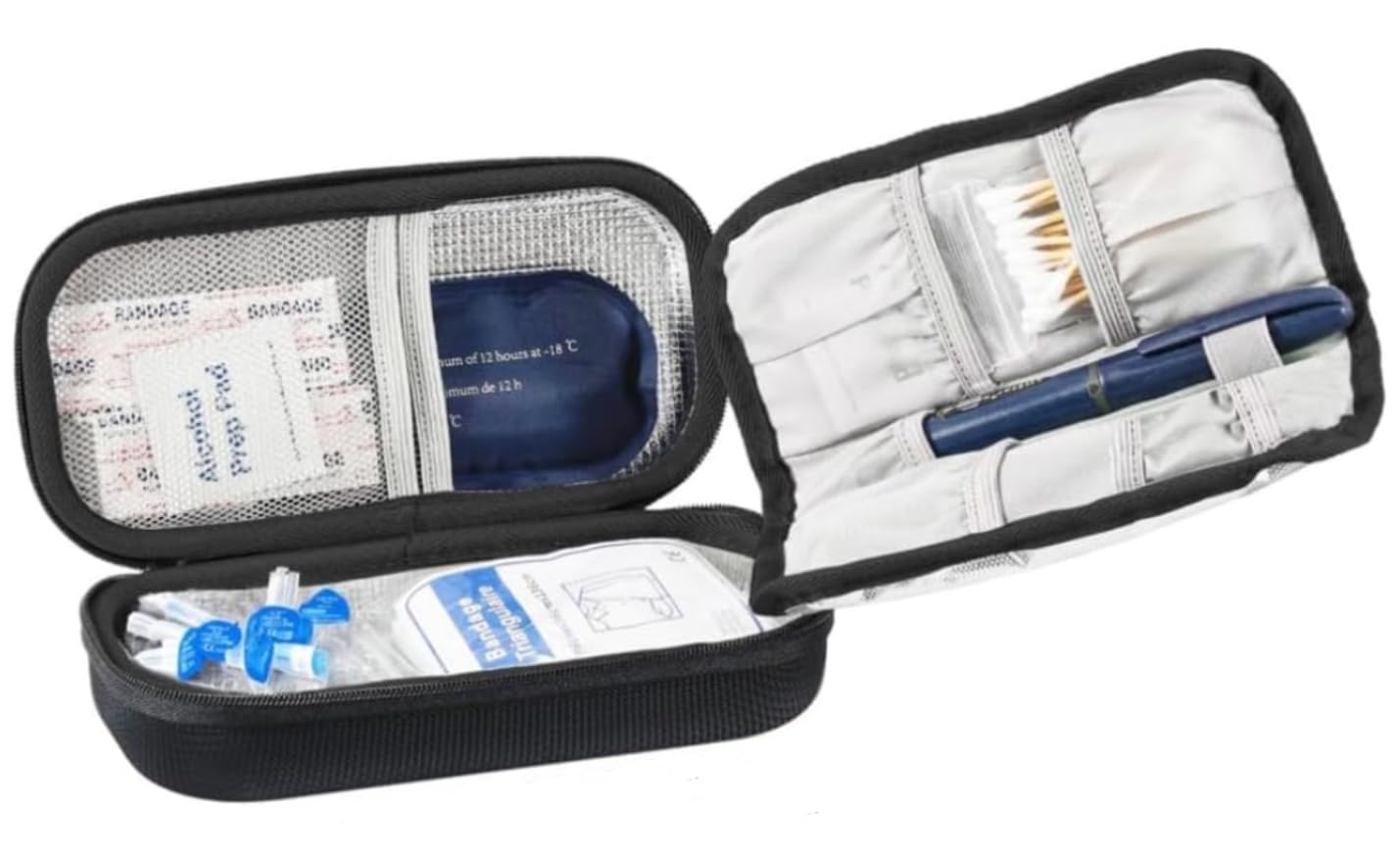 Insulin Pen Cooler Travel Case with 2 Ice Packs, Diabetic Medication Insulated Cooling Bag for Insulin Pens and Diabetic Supplies, Diabetic Organizer Portable Case for Daily Life and Trips