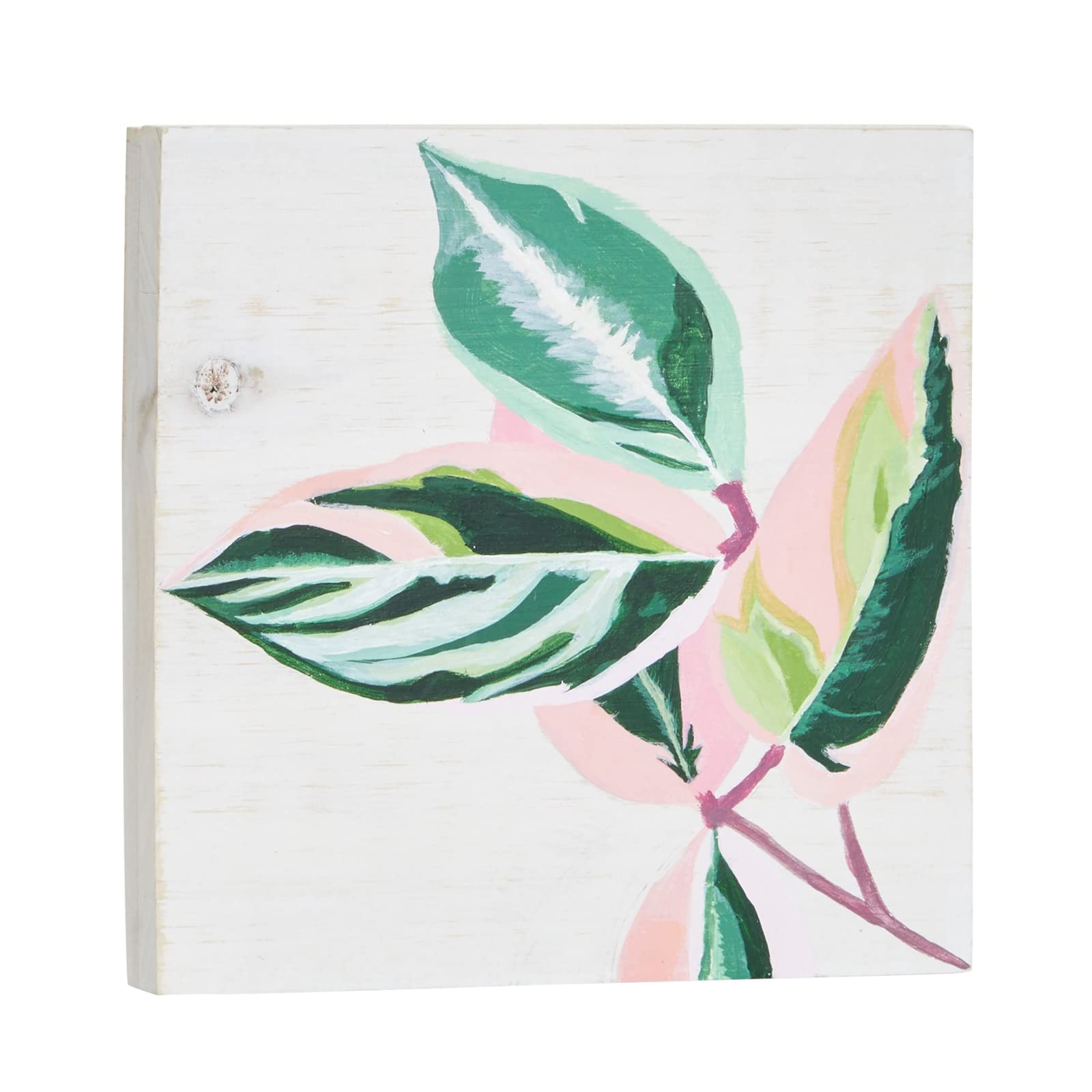 6 Pack White Washed Craft Wood Board Panels with Hardware Included for DIY Signs, Paintings (5 x 5 in)