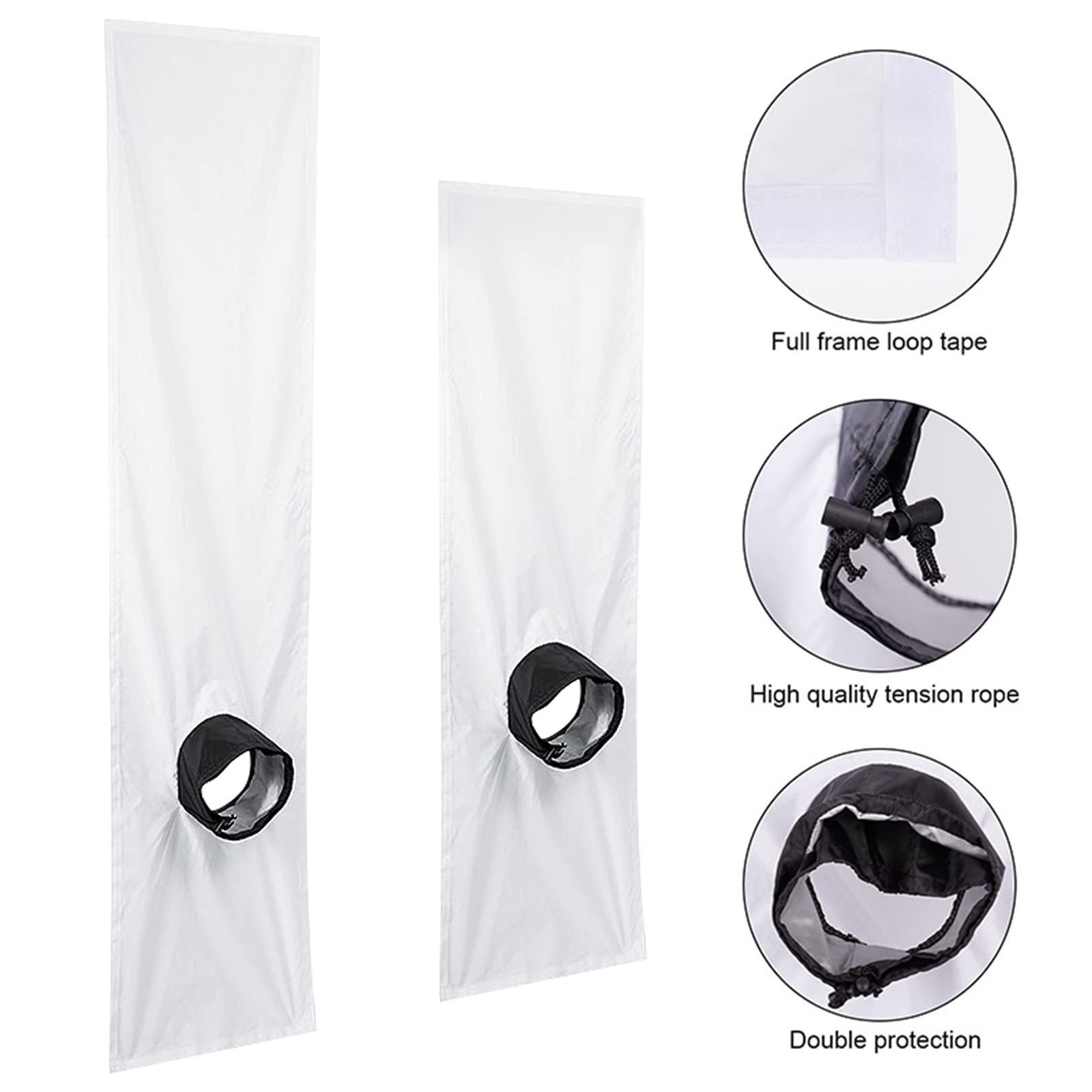 Sellador de ventanas para climatizadores de aire acondicionado, junta de ventana AC para aire acondicionado portátil, parada de aire caliente para fijar a ventanas (2 m, 1 unidad)