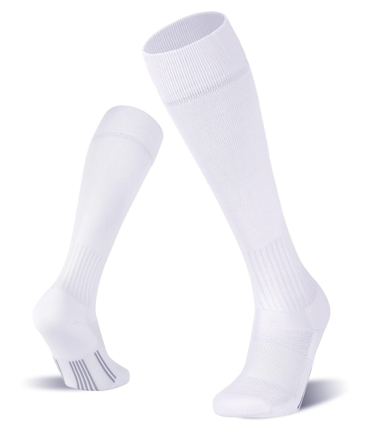 FITRELL 2/3 Pack Soccer Socks Baseball Softball For Youth Kids Boys Girls, Over-The-Calf Football Socks for Adult Men Women