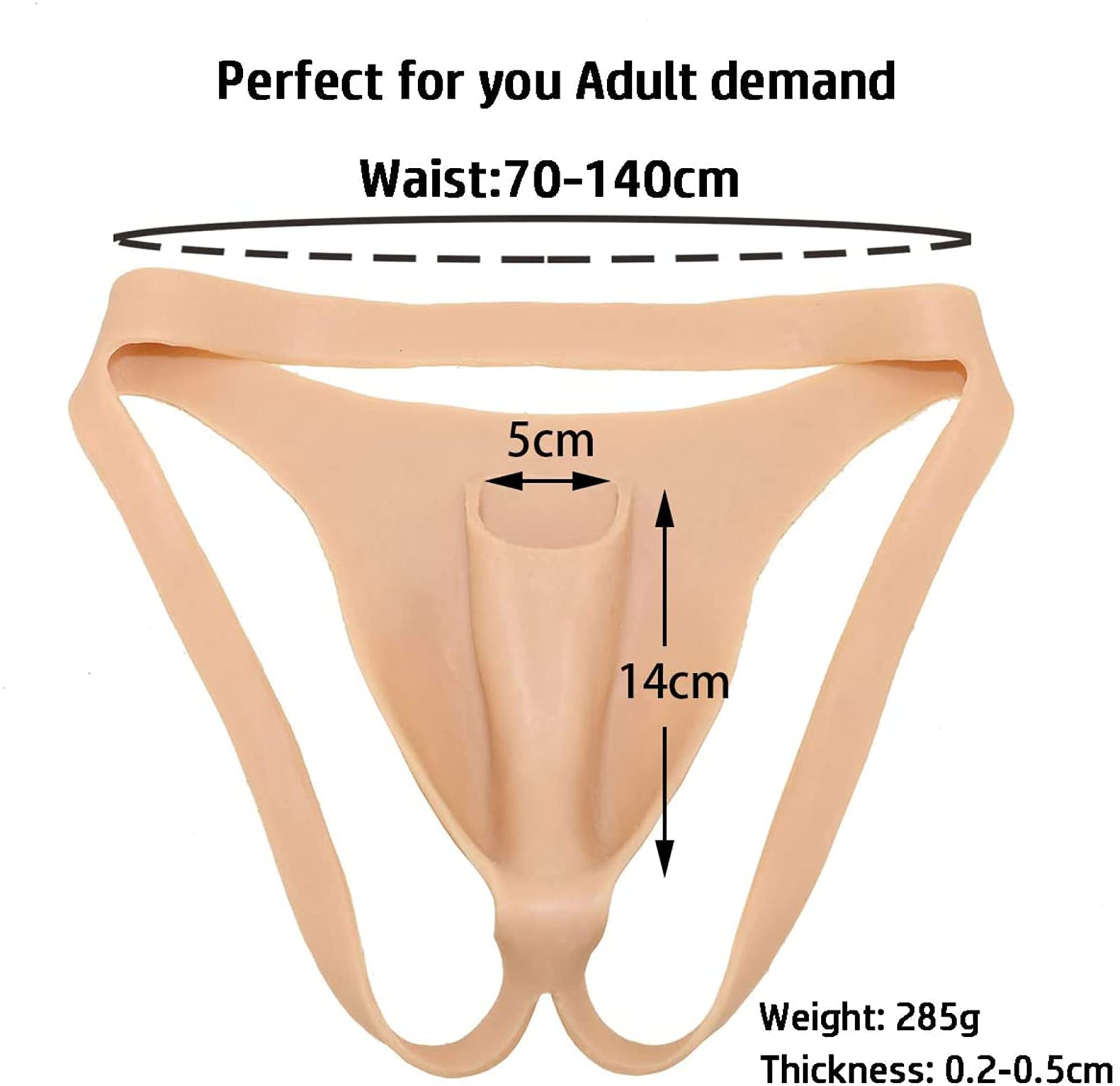 ZXJEN Culotte Crossdresser, Culotte en Silicone Doux Hommes Camel Toes Cacher Gaff Thong pour Transgenre Drag Queen Shemale