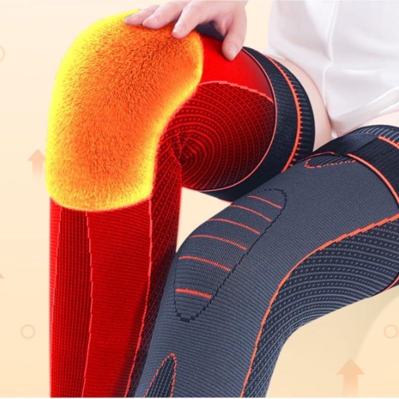 Anti Slip Knee Protection Warmth for Men Women in Winter Thickened Fleece Leg Guard Long Sleeves