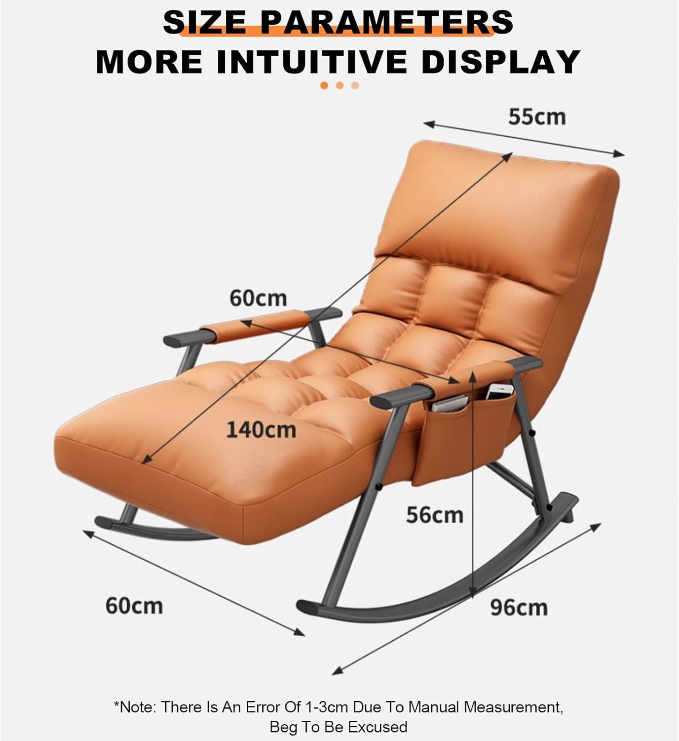 Padded Zero Gravity Chair Oversized Patio Recliner Chair Adjustable Headrest Lounge Chairs Chairs with Adjustable Headrest Fully Padded Patio Chair for Patio Yard Pool