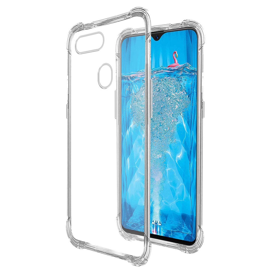 Casotec Bumper for Oppo F9 Pro (Thermoplastic Polyurethane_Clear Hybrid TPU Case) (B07Q83S9S5) Amazon Price History, Amazon Price Tracker