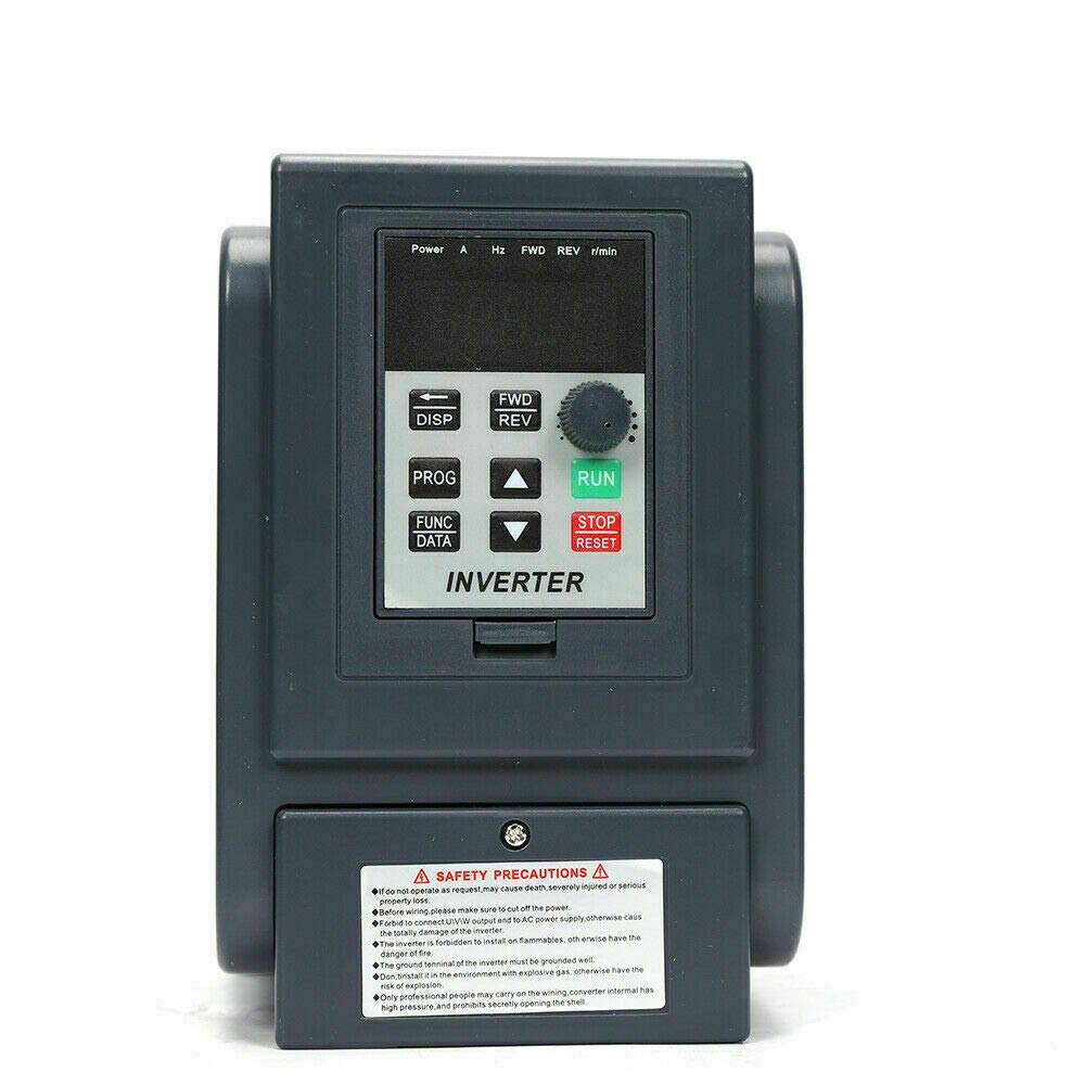 Convertitore di frequenza digitale VFD, 0,75 kW, 5 A, azionamento di frequenza variabile, regolatore di velocità 1 fase
