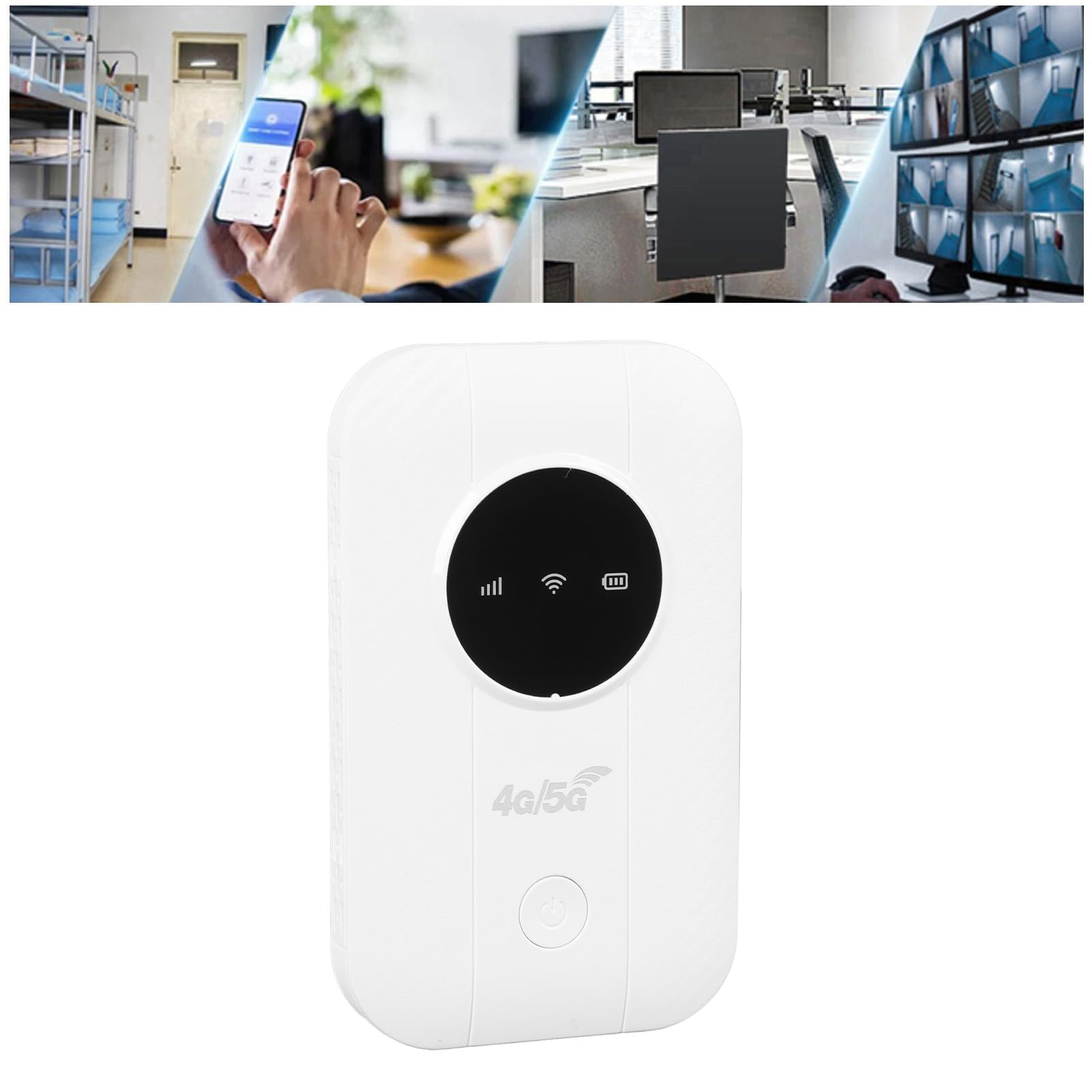 Ejoyous Router Wi-Fi Mobile, Router Portatile 4G/5G LTE con Slot per Scheda SIM Hotspot Wi-Fi Modem 300 Mbit/s con Batteria da 2100mAh per Ufficio Viaggi Fino a 10 Dispositivi